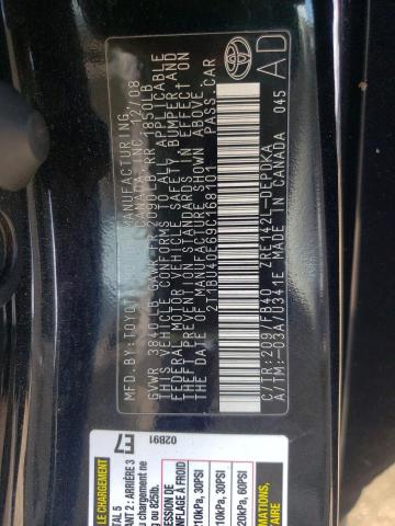 Photo 10 from auction – 2009 TOYOTA COROLLA BA with VIN 2T1BU40E69C168101
