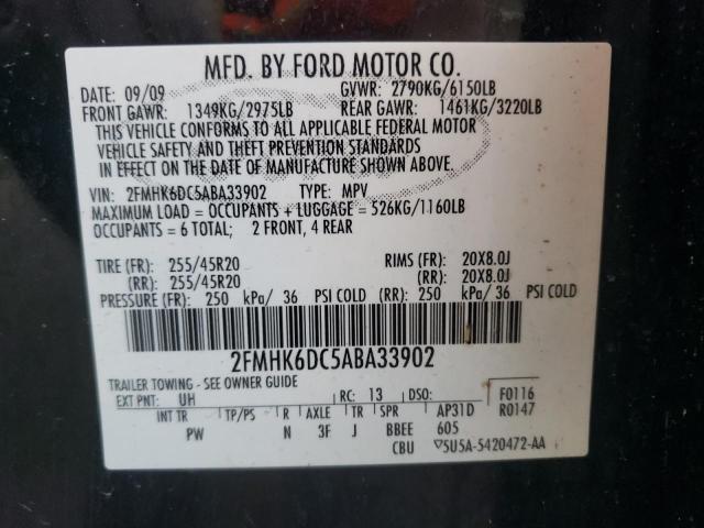 Photo 10 from auction – 2010 FORD FLEX LIMIT with VIN 2FMHK6DC5ABA33902