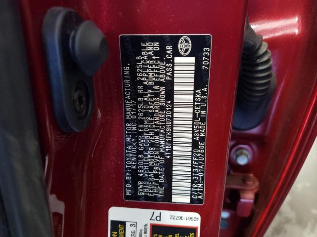 Photo 10 from auction – 2017 TOYOTA CAMRY LE with VIN 4T1BF1FK9HU730124