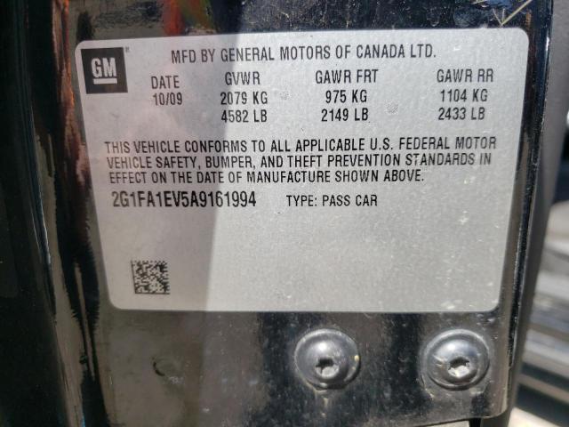 Photo 10 from auction – 2010 CHEVROLET CAMARO LS with VIN 2G1FA1EV5A9161994