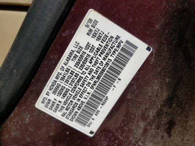 Photo 10 from auction – 2009 HONDA ODYSSEY EX with VIN 5FNRL38659B010613