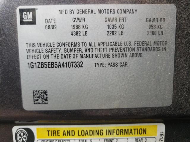 Photo 10 from auction – 2010 CHEVROLET MALIBU LS with VIN 1G1ZB5EB5A4107332