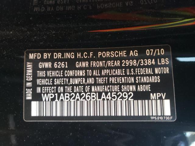 Photo 10 from auction – 2011 PORSCHE CAYENNE S with VIN WP1AB2A26BLA45292