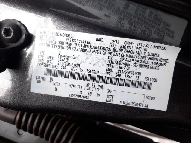 Photo 10 from auction – 2013 FORD FOCUS SE with VIN 1FADP3K24DL166898