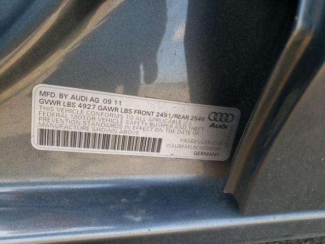 Photo 10 from auction – 2012 AUDI A4 PREMIUM with VIN WAUBFAFL0CN009090