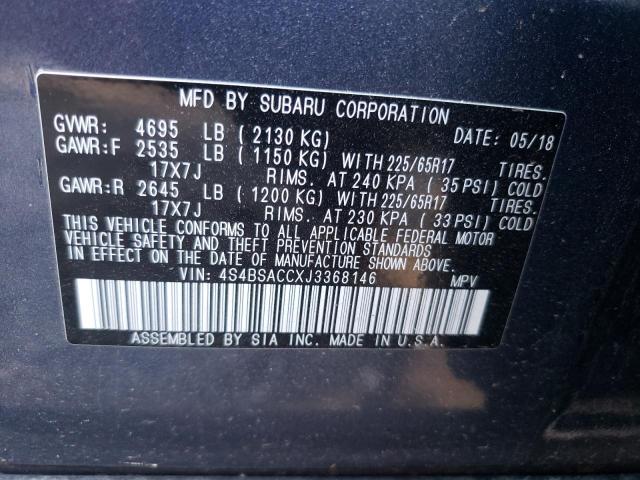 Photo 10 from auction – 2018 SUBARU OUTBACK 2. with VIN 4S4BSACCXJ3368146