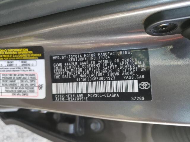 Photo 10 from auction – 2005 TOYOTA CAMRY LE with VIN 4T1BF30K85U601923