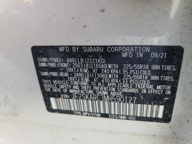 Photo 10 from auction – 2021 SUBARU FORESTER S with VIN JF2SKARC3MH590127