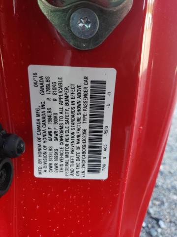 Photo 10 from auction – 2016 HONDA CIVIC LX with VIN 2HGFC4B0XGH303056