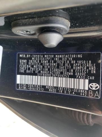Photo 10 from auction – 2019 TOYOTA COROLLA L with VIN 5YFBURHE2KP949253