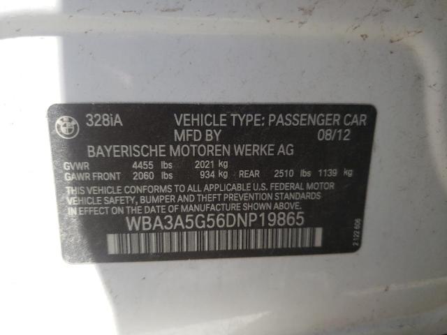 Photo 10 from auction – 2013 BMW 328 I with VIN WBA3A5G56DNP19865