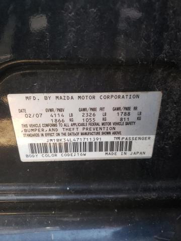 Photo 10 from auction – 2007 MAZDA SPEED 3 with VIN JM1BK34L471711391