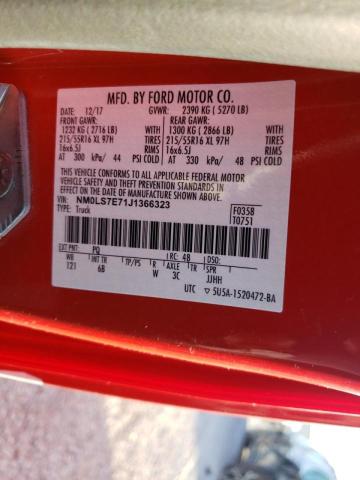 Photo 10 from auction – 2018 FORD TRANSIT CO with VIN NM0LS7E71J1366323