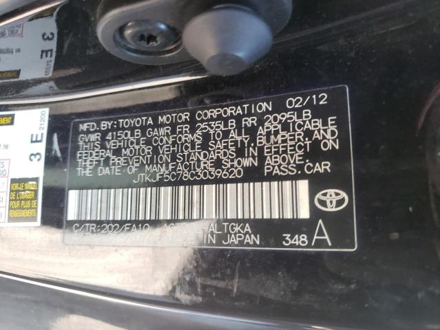 Photo 10 from auction – 2012 TOYOTA SCION TC with VIN JTKJF5C78C3039620