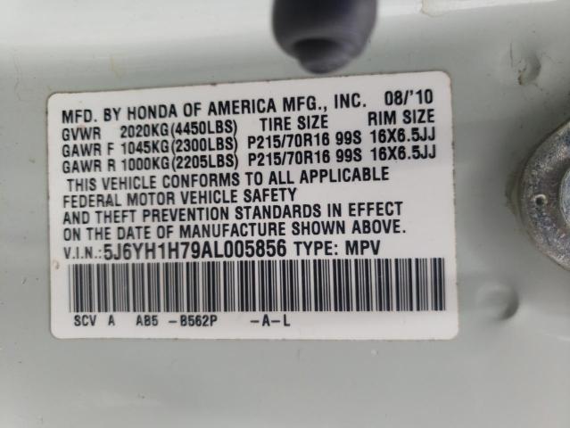 Photo 10 from auction – 2010 HONDA ELEMENT with VIN 5J6YH1H79AL005856
