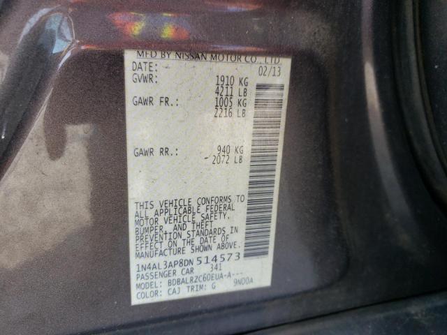 Photo 10 from auction – 2013 NISSAN ALTIMA with VIN 1N4AL3AP8DN514573