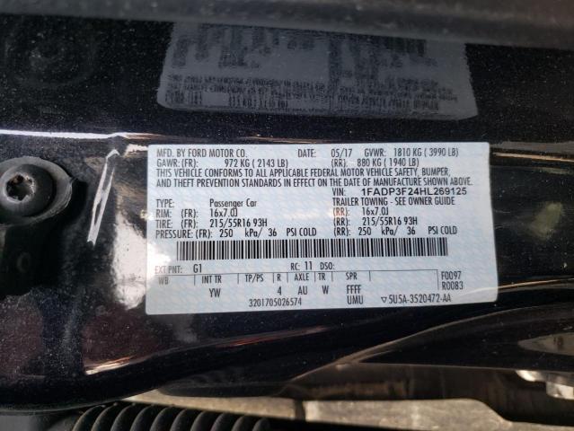 Photo 10 from auction – 2017 FORD FOCUS SE with VIN 1FADP3F24HL269125