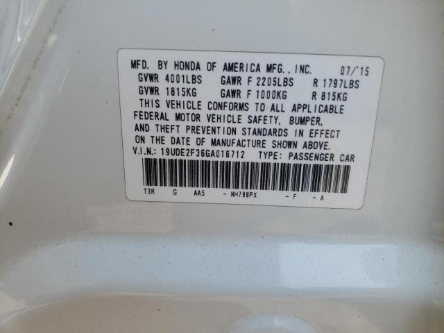 Photo 10 from auction – 2016 ACURA ILX BASE W with VIN 19UDE2F36GA016712