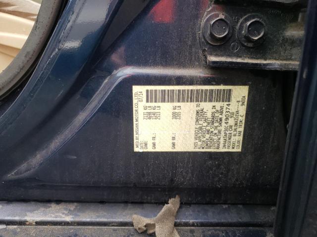 Photo 10 from auction – 2014 NISSAN MAXIMA S with VIN 1N4AA5AP3EC490374