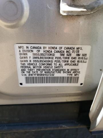 Photo 10 from auction – 2005 HONDA PILOT EXL with VIN 2HKYF18565H537232