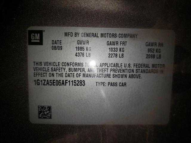 Photo 10 from auction – 2010 CHEVROLET MALIBU LS with VIN 1G1ZA5E06AF115283