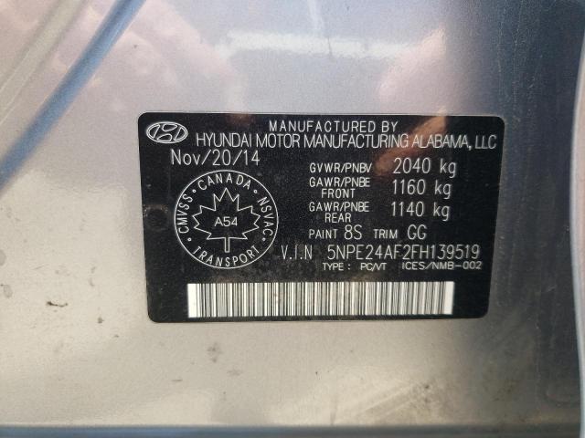 Photo 10 from auction – 2015 HYUNDAI SONATA SE with VIN 5NPE24AF2FH139519