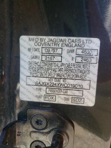 Photo 10 from auction – 1998 JAGUAR XK8 with VIN SAJGX224XWC019010