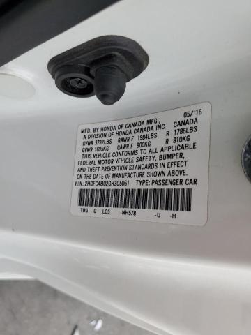 Photo 10 from auction – 2016 HONDA CIVIC LX with VIN 2HGFC4B02GH305061