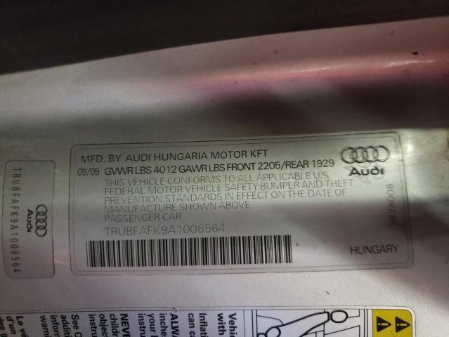 Photo 10 from auction – 2010 AUDI TT PREMIUM with VIN TRUBFAFK9A1006564
