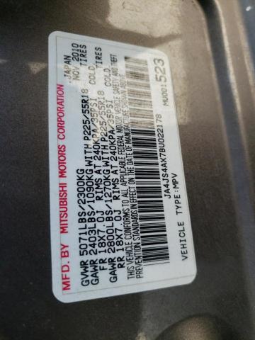 Photo 10 from auction – 2011 MITSUBISHI OUTLANDER with VIN JA4JS4AX7BU022178