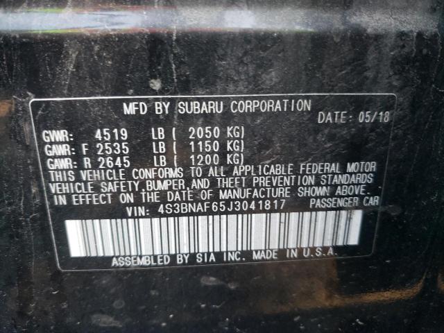 Photo 10 from auction – 2018 SUBARU LEGACY 2.5 with VIN 4S3BNAF65J3041817