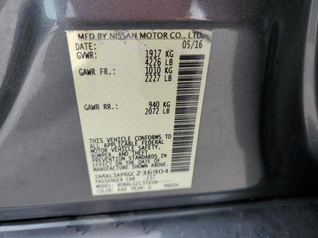 Photo 10 from auction – 2016 NISSAN ALTIMA 2.5 with VIN 1N4AL3AP6GC236904