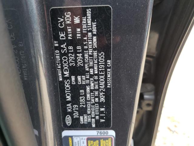 Photo 10 from auction – 2020 KIA FORTE FE with VIN 3KPF24AD0LE191055