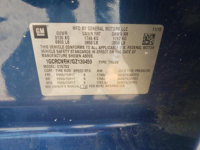 Photo 10 from auction – 2016 CHEVROLET SILVERADO with VIN 1GCRCNEH7GZ139459