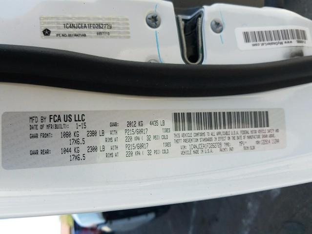 Photo 10 from auction – 2015 JEEP COMPASS AL with VIN 1C4NJCEA1FD262729