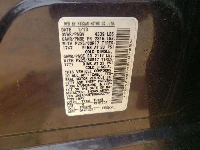 Photo 10 from auction – 2013 NISSAN ROGUE S with VIN JN8AS5MT8DW522737