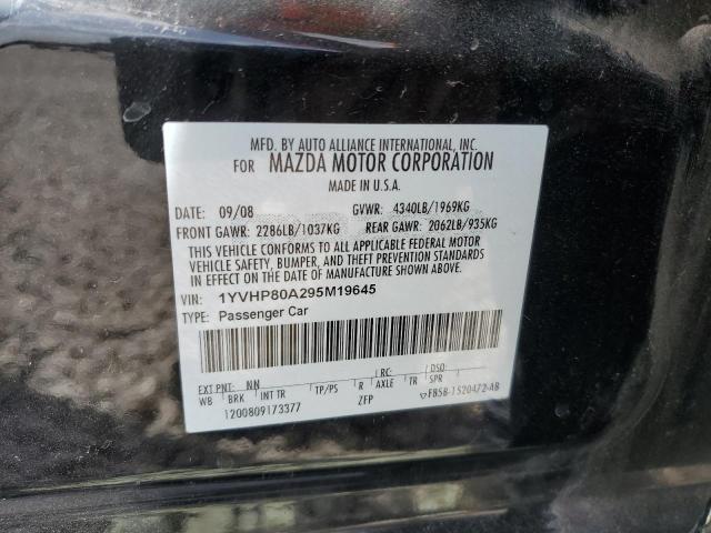 Photo 10 from auction – 2009 MAZDA 6 I with VIN 1YVHP80A295M19645