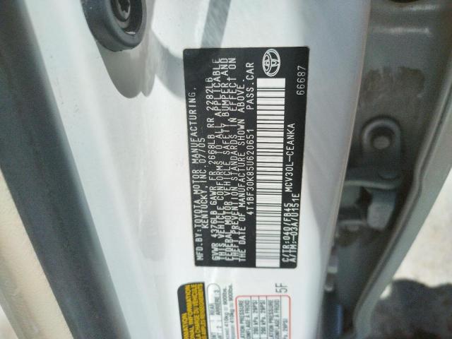 Photo 10 from auction – 2005 TOYOTA CAMRY LE with VIN 4T1BF30K85U620651