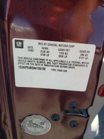 Photo 10 from auction – 2004 BUICK LESABRE CU with VIN 1G4HP54K844139150