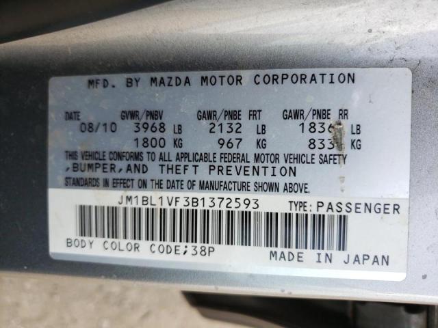 Photo 10 from auction – 2011 MAZDA 3 I with VIN JM1BL1VF3B1372593