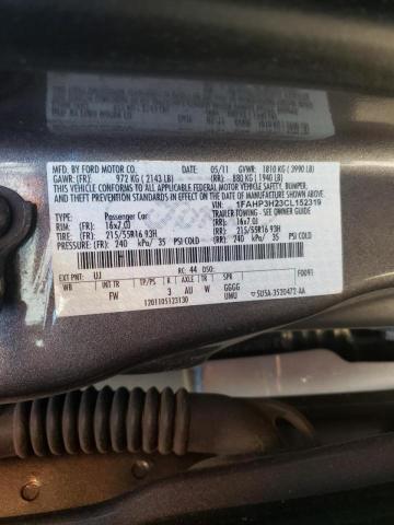 Photo 10 from auction – 2012 FORD FOCUS SEL with VIN 1FAHP3H23CL152319