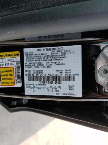Photo 10 from auction – 2020 FORD FUSION SE with VIN 3FA6P0HD5LR169065