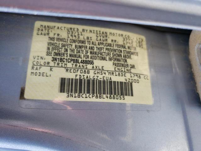 Photo 10 from auction – 2011 NISSAN VERSA S with VIN 3N1BC1CP8BL488055