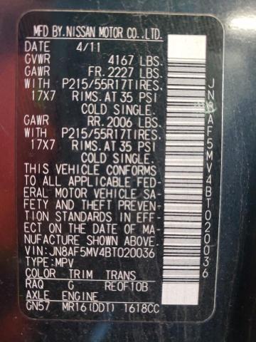Photo 10 from auction – 2011 NISSAN JUKE S with VIN JN8AF5MV4BT020036