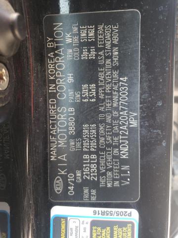 Photo 10 from auction – 2010 KIA SOUL with VIN KNDJT2A20A7700374