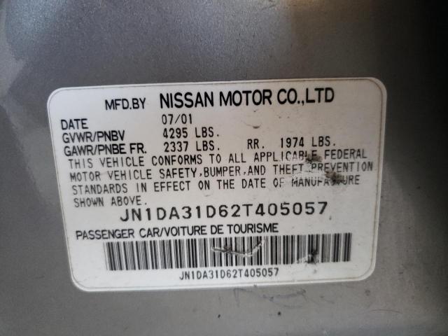 Photo 10 from auction – 2002 NISSAN MAXIMA GLE with VIN JN1DA31D62T405057