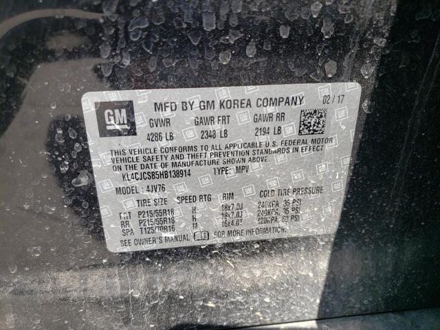 Photo 10 from auction – 2017 BUICK ENCORE ESS with VIN KL4CJCSB5HB138914