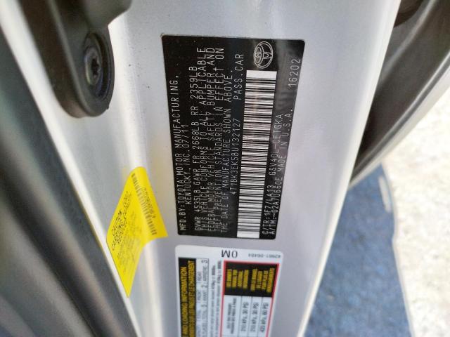 Photo 10 from auction – 2011 TOYOTA CAMRY SE with VIN 4T1BK3EK5BU132127