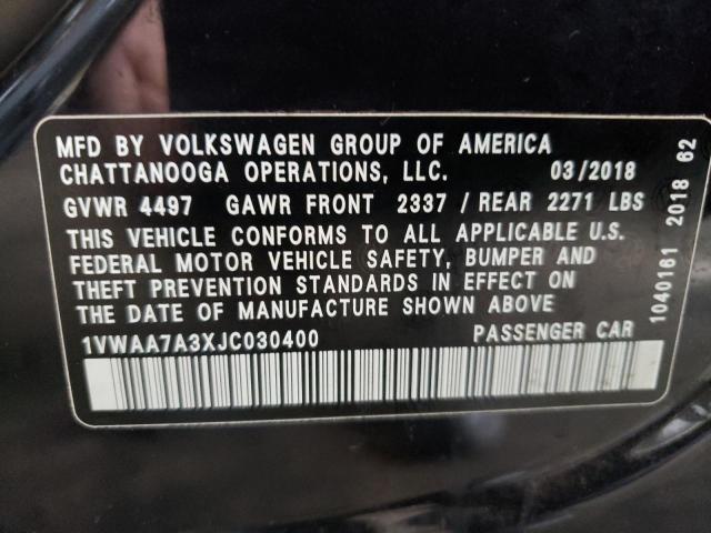 Photo 10 from auction – 2018 VOLKSWAGEN PASSAT S with VIN 1VWAA7A3XJC030400