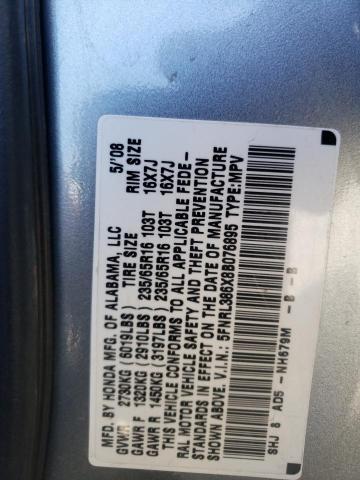 Photo 10 from auction – 2008 HONDA ODYSSEY EX with VIN 5FNRL386X8B076895
